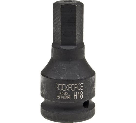 Головка-бита 18 мм, 3/4", 6-гранная, ударная, L=80 мм Rockforce RF-26410018MPB