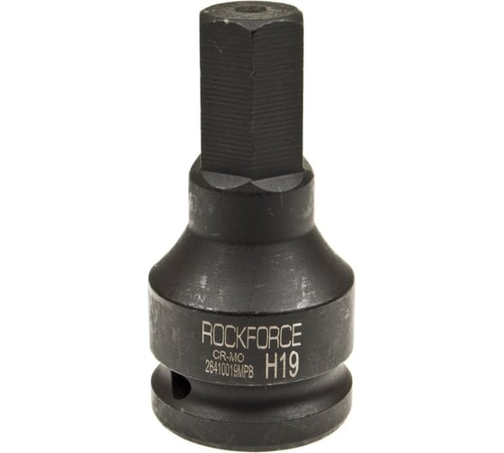 Головка-бита 19 мм, 3/4", 6-гранная, ударная, L=79 мм Rockforce RF-26410019MPB 1