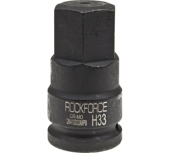 Головка-бита 33 мм, 3/4", 6-гранная, ударная, L=81 мм Rockforce RF-26410033MPB 1