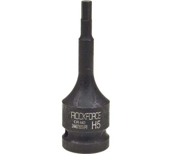 Головка-бита 5 мм, 1/2", 6-гранная, ударная, L=78 мм Rockforce RF-24407805MPB