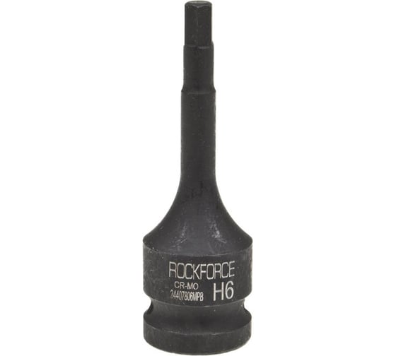 Головка-бита 6 мм, 1/2", 6-гранная, ударная, L=78 мм Rockforce RF-24407806MPB