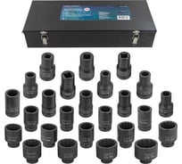 Набор головок ударных глубоких 25 предметов, 1" 12-гранных, в кейсе Rockforce RF-8251-9MPB