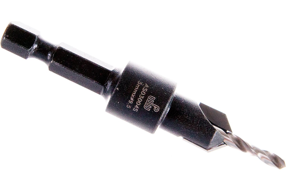 Зенковка оправка коническая со сверлом (3 мм, хвостовик HEX1/4) WPW .