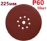 Круг шлифовальный 225 мм для жирафа, Р60, 10 шт Vitatools R-225-P60-10-9 2