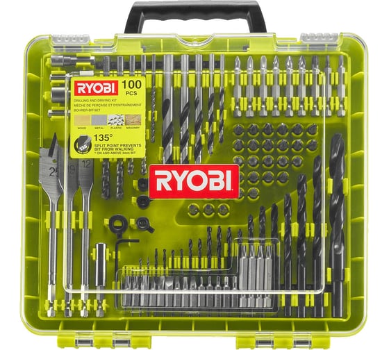 Набор сверл и бит (100 шт.) Ryobi RAKDD100 5132004666 1