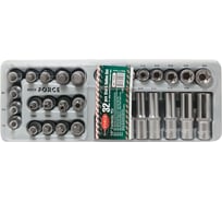 Набор торцевых головок Е-профиль и насадок (Е10-Е24 мм; 1/2"; 32 шт.) ROCKFORCE RF-T4322