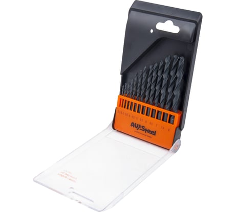 Набор сверл по металлу HSS-R 2-8 мм, 13 шт. AV Steel AV-801513