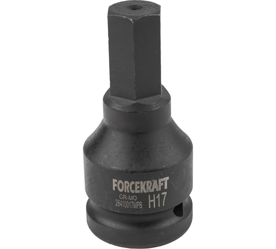 Головка-бита ударная 6-гранная, 17 мм, 3/4" Forcekraft FK-26410017MPB(28147)