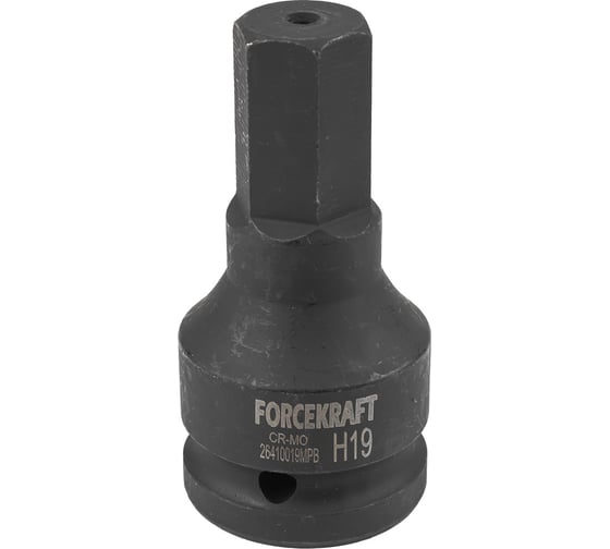Головка-бита ударная 6-гранная 19 мм, 3/4 Forcekraft FK-26410019MPB(28149)