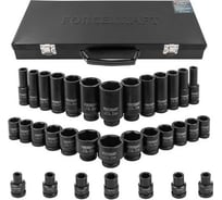 Головки ударные, набор 33 предмета, 1/2" 6-гранний Forcekraft FK-4333-5MPB(56702)