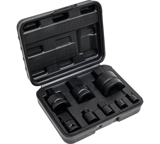 Набор адаптеров ударных 8 предметов (1/4(F)x3/8"(M), 3/8(F)x1/4"(M), 3/8(F)x1/2"(M), 1/2(F)x3/8"(M), 1/2(F)x3/4"(M), 3/4(F)x1/2"(M), 3/4(F)x1"(M), 1(F)x3/4"(M) в кейсе Forcekraft FK-4089MPB(28165)