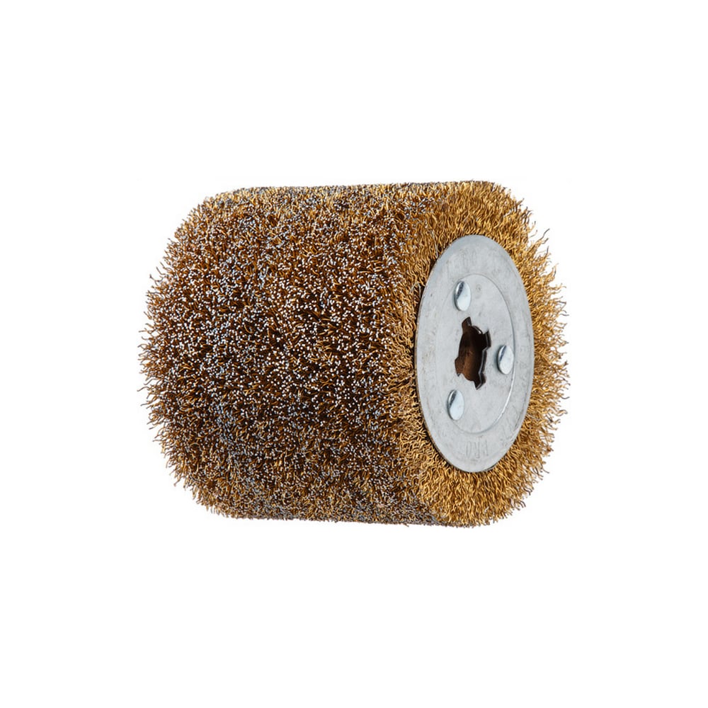 Щетка стальная с латунным покрытием 100x120 мм, 0.5 мм WORTEX ...