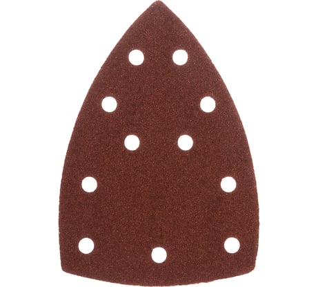 Треугольник абразивный на ворcовой подложке под "липучку" перфорированный P100, 150x150x100 мм, 5 шт Denzel 738617