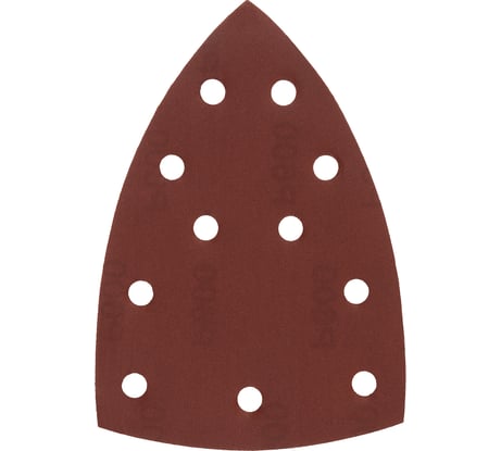 Треугольник абразивный на ворcовой подложке под "липучку" перфорированный P600, 150x150x100 мм, 5 шт Denzel 738697