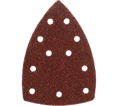 Треугольник абразивный на ворcовой подложке под "липучку" перфорированный P40, 150x150x100 мм, 5 шт Denzel 738577