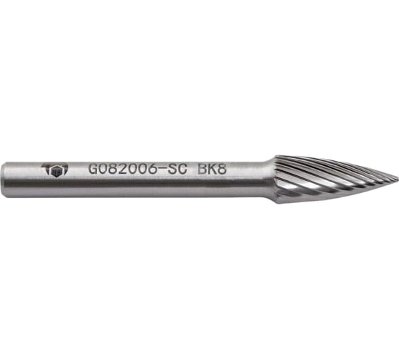 Бор-фреза с одинарной насечкой G082006-SC ВК8 SDW TOOLS CU00237 1