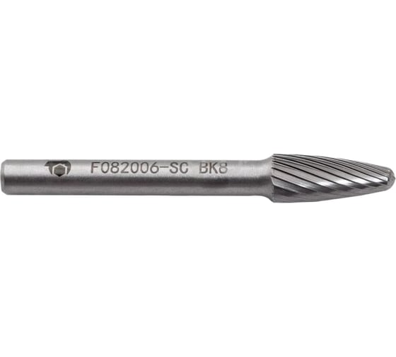 Бор-фреза с одинарной насечкой F082006-SC ВК8 SDW TOOLS CU00231 1