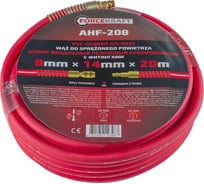 Шланг резиновый воздушный армированный с фитингами 8x14 мм, 20 м Forcekraft FK-AHF-208 (57569)