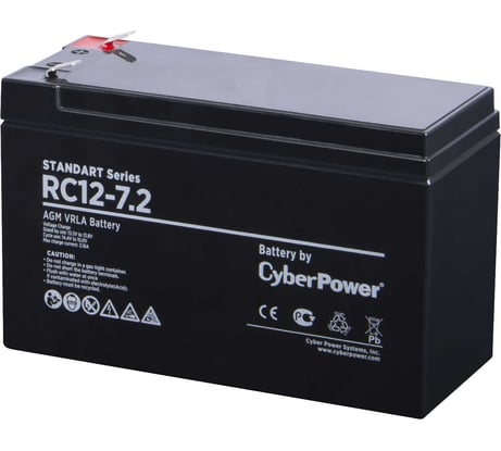 Аккумуляторная батарея 12В, 7.2Ач CYBERPOWER RC 12-7.2