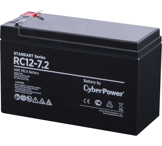 Аккумуляторная батарея 12В, 7.2Ач CYBERPOWER RC 12-7.2 1