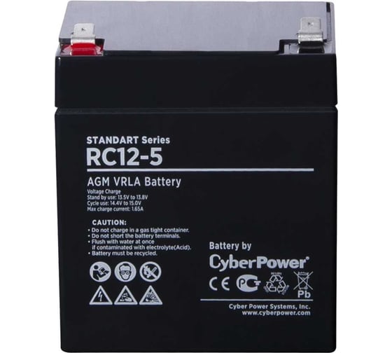 Аккумуляторная батарея 12В, 5Ач CYBERPOWER RC 12-5