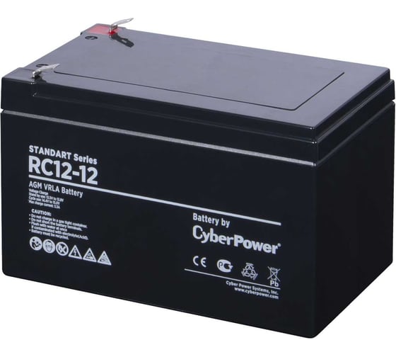 Аккумуляторная батарея 12В, 12Ач CYBERPOWER RC 12-12 1