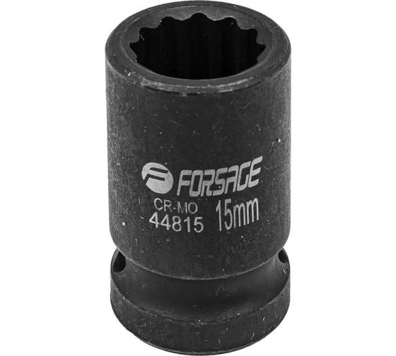 Головка ударная 15 мм, 12 - гранная, 1/2" Forsage F-44815(56119)