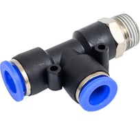 Фитинг Т-образный для пластиковых трубок 10мм с наружной резьбой 3/8" Partner SPD10-03(9348) PA-SPD10-03(9348)