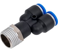 Фитинг Partner Y-образный для пластиковых трубок 10мм с наружной резьбой 1/2" SPX10-04/F/(26790)