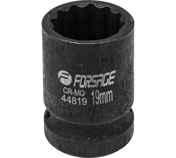 Головка ударная 19 мм, 12 - гранная, 1/2" Forsage F-44819(56122)