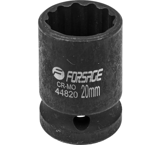 Головка ударная 20 мм, 12 - гранная, 1/2" Forsage F-44820(56123) 1