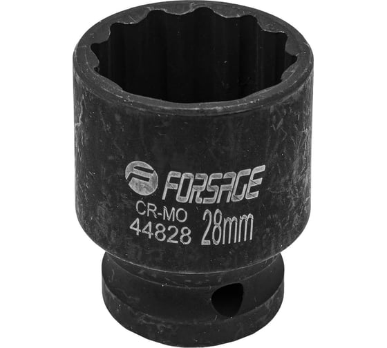 Головка ударная 28 мм, 12 - гранная, 1/2" Forsage F-44828(56129) 1