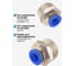 Фитинг для пластиковых трубок 8 мм с наружной резьбой 1/2" Partner PA-SPC08-04(9320) 3