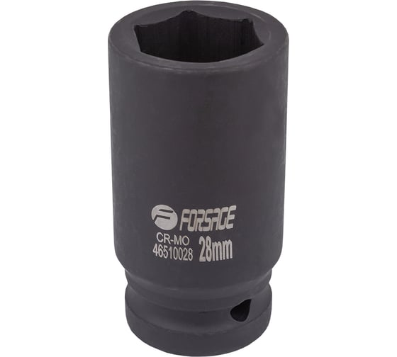 Головка ударная глубокая 28 мм, 3/4", 6 - гранная, Forsage F-46510028(15593) 1