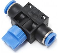 Фитинг для пластиковых трубок с краном 8x8 мм Partner PA-SHVFF08-08(7031)