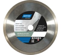 Алмазный диск со сплошной кромкой 230x22.2, керамическая плитка NORTON 70184601277