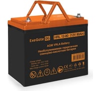 Аккумуляторная батарея HRL 12-80 12 V, 80 A*h, под болт М6 ExeGate 285654