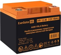 Аккумуляторная батарея HR 12-40 12 V, 40 A*h, под болт М6 ExeGate 282979