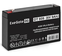 Аккумуляторная батарея DT 609 6 V, 9 A*h, клеммы F1 ExeGate 294051