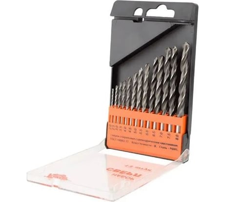 Набор сверл по металлу 2.0-8.0 мм (13 шт., пластиковый футляр) 512014 Beril 13735