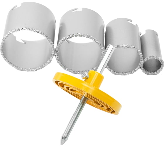 Набор коронок карбид-вольфрамовая крошка, 33-53-67-73 мм, H-55 мм Pobedit 3007103