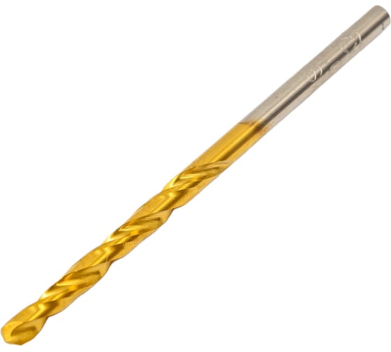 Сверло спиральное по металлу 3 мм, ц/х, DIN338, HSS-TiN Modern T D030.0030c