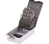 Набор сверл по металлу 1-13 мм DIN338 HSS-G 135 LH-Левые 25 шт H-Tools 214215LiROHT