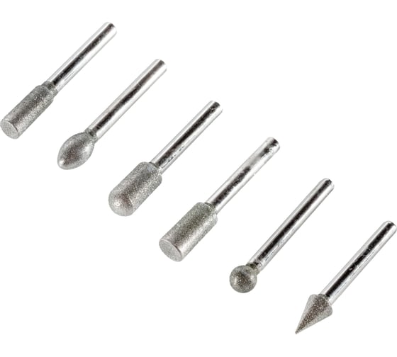 Набор шарошек алмазных Pobedit ø 6 мм L 60 мм 2160626