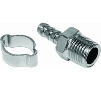 Переходник 1/8"М-елочка 8 мм+кольцо 12х17 мм ELITECH 189004