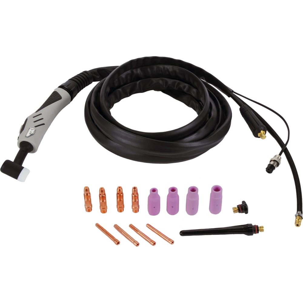 Горелка сварочная TIG с кнопкой (4 м, Dх25, 200DC) ELITECH 195761 ...