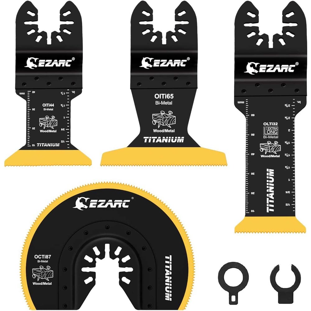 Титановые насадки по металлу, гвоздям и дереву для реноватора, набор 4 .