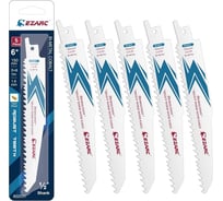 Кобальтовые полотна по древесине с гвоздями, металлу и дереву 150 мм, 5/8TPI, 5 шт для сабельной пилы Ezarc 802031