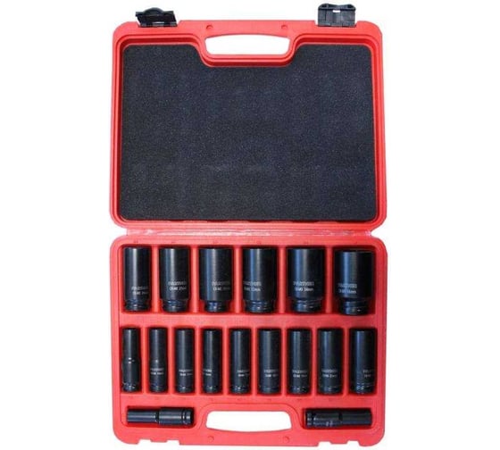 Набор головок ударных глубоких 17 предметов, 1/2"DR (10, 12-19, 21, 22, 24, 27, 30, 32, 34, 36 мм) в кейсе Partner PA-417782MPB(15212)