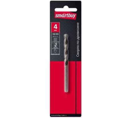 Сверло по древесине 4 мм, сталь углеродистая Smartbuy SBT-DW-4